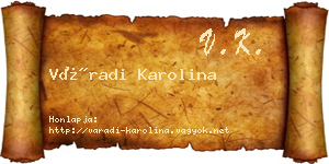 Váradi Karolina névjegykártya