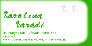 karolina varadi business card